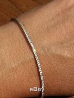 0.20Ct Round Cut VVS1/D Diamond Infinity Cuff Bracelet 14K White Gold Finish