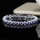 100% 925 Sterling Silver Sapphire Gemstone Tennis Bracelet Jewelry Women