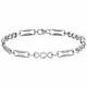10k White Gold Over 7 Carat Round Cut Diamond Infinity Statement Bracelet 7.25