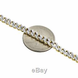 10K Yellow Gold Fn 5.50mm Diamond Miami Cuban Link Bracelet 8.50 Box Clasp 3 CT