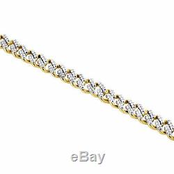 10K Yellow Gold Fn 5.50mm Diamond Miami Cuban Link Bracelet 8.50 Box Clasp 3 CT