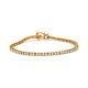 10k Yellow Gold Plated. 925 Sterling Silver Champagne Diamond Tennis Bracelet