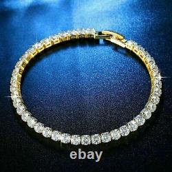 10TCW Lab-Created Diamond Tennis Bracelet In 10k Yellow Gold Finish 7.5 Inch