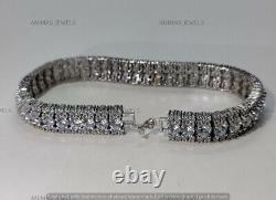 10.00 CT Round Cut Lab-Created Diamond Tennis Bracelet Charm 925 Sterling Silver
