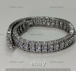 10.00 CT Round Cut Lab-Created Diamond Tennis Bracelet Charm 925 Sterling Silver