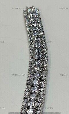 10.00 CT Round Cut Lab-Created Diamond Tennis Bracelet Charm 925 Sterling Silver