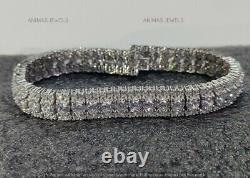 10.00 CT Round Cut Lab-Created Diamond Tennis Bracelet Charm 925 Sterling Silver