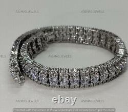 10.00 CT Round Cut Lab-Created Diamond Tennis Bracelet Charm 925 Sterling Silver