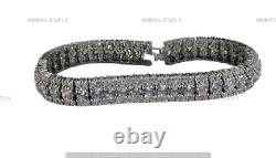 10.00 CT Round Cut Lab-Created Diamond Tennis Bracelet Charm 925 Sterling Silver