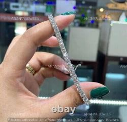 10.00 CT Round Cut Moissanite Wedding Tennis Bracelet 7Real 925 Sterling Silver