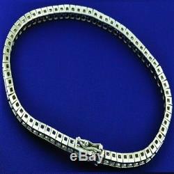 10.00 Ct Ladies Princess VVS1 Diamond Tennis Bracelet 14k White Gold Over 7.25