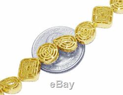 10.00 Ct Round-Cut 14k Yellow Gold Over Diamond Tennis Bracelet 7 Inch D/VVS1