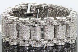 10.50Ct Certified Real Moissante Tennis Line Bracelet Real White Gold Silver