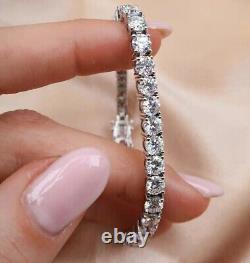 10.50 Ct Round Cut Moissanite Tennis Bracelet Wedding Solid 925 Sterling Silver