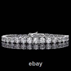 10 CT Round Real Moissanite Tennis Bracelet Real 925 Sterling Silver Jewelry