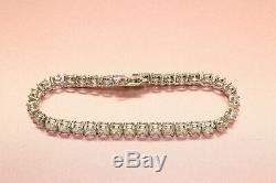 10 CT S-Link Tennis Bracelet with Diamonds 4k White Gold Over Perfect Finish 7