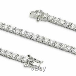 10 Ct Diamond Tennis Bracelet for Women Men in 14K White Gold Over 8 Inch Long