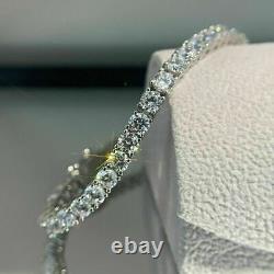 10 Ct Round Cut D/VVS1 Diamond Tennis Womens Bracelet 14K White Gold Over 7.25