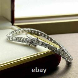 10 Ct Round Cut D/VVS1 Diamond Tennis Womens Bracelet 14K White Gold Over 7.25