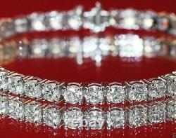 10 Ct Round Cut Lab Created Diamond Tennis Bracelet 14K White Gold Plated 7.5