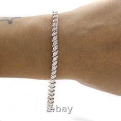 10 Ct Tennis Bracelet Marquise Cut Simulated Diamond Solid Sterling Silver 925