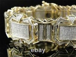 12CT Diamond 14K Men's Yellow Gold Over Engagement Exclusive Tennis Bracelet
