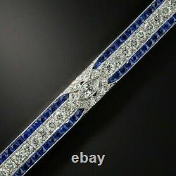 12.00 Carat Round Cut VVS1 Diamond Tennis Bracelet 14k White Gold Finish 8