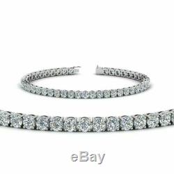 12.00 Carat Round Diamond 14K White Gold Over Luxury Tennis Unisex Bracelet 8'