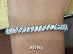 12. Ct Marquise cut Moissanite Women tennis Bracelet in 925 Sterling silver