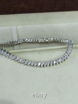 12. Ct Marquise cut Moissanite Women tennis Bracelet in 925 Sterling silver