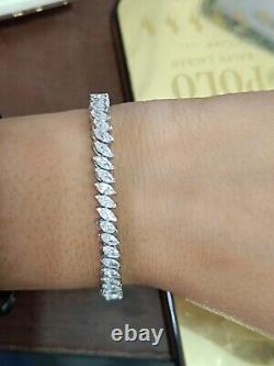 12. Ct Marquise cut Moissanite Women tennis Bracelet in 925 Sterling silver