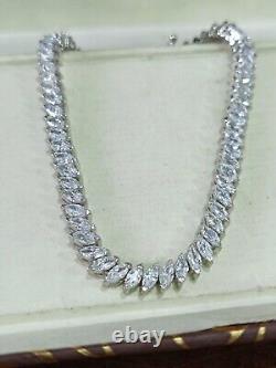 12. Ct Marquise cut Moissanite Women tennis Bracelet in 925 Sterling silver