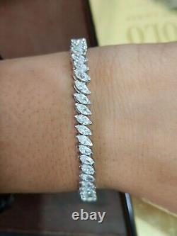 12. Ct Marquise cut Moissanite Women tennis Bracelet in 925 Sterling silver