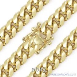 12mm Miami Cuban Curb Link Italy Sterling Silver 14k Yellow Gold Chain Bracelet