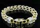14k Yellow Gold Over 6 Ct Round Simulated Diamond Miami Curb Cuban Link Bracelet