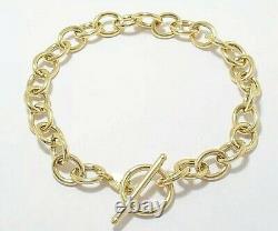 14K Yellow Gold Toggle 8 Bracelet Value $599