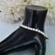 14.80ct Certified 4mm White Diamond Tennis Bracelet-great Luster! 925 Silver