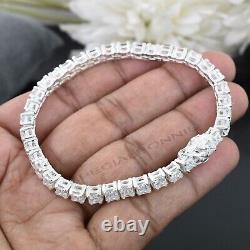 14.80Ct Certified 4mm White Diamond Tennis Bracelet-Great Luster! 925 Silver