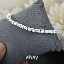 14.80Ct Certified 4mm White Diamond Tennis Bracelet-Great Luster! 925 Silver