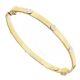 14k Yellow & White Gold Finish 925 Sterling Silver Screw Bangle Bracelet 7