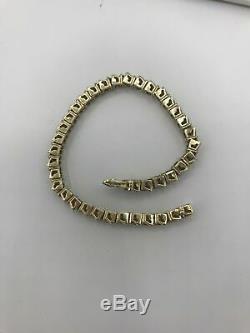 14k yellow gold over S-Link Diamond Tennis women's perfect bracelet 7.75'' 10 ct