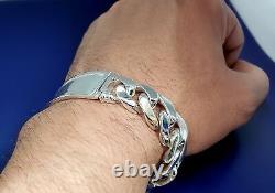 15 mm Solid Heavy Sterling Silver Miami Cuban Link ID Bracelet 8.5 Inch 85 Grams