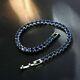 16ct Round Lab Created Blue Sapphire Tennis Bracelet 14k White Gold Filled