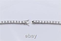 17.5 ct Moissanite Diamond Tennis Bracelet 14k White Gold Sterling Silver 5mm