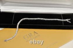 17.5 ct Moissanite Diamond Tennis Bracelet 14k White Gold Sterling Silver 5mm