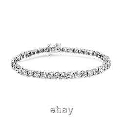 1.0 Carat Miracle Diamond Tennis Bracelet in Sterling Silver 7