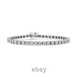 1.0 Carat Miracle Diamond Tennis Bracelet in Sterling Silver 7