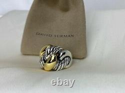 $1,150 David Yurman 925 Sterling Silver 20mm Wide Cordelia Ring with 18k Gold