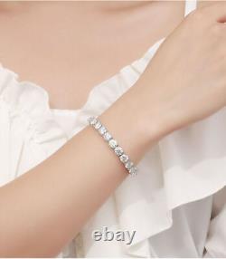1-2CT VVS1 Moissanite Tennis Chain Bracelet 925 Sterling Silver Women Engagement