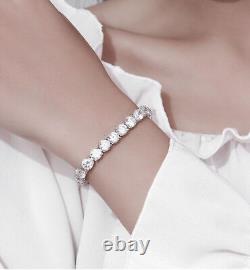 1-2CT VVS1 Moissanite Tennis Chain Bracelet 925 Sterling Silver Women Engagement